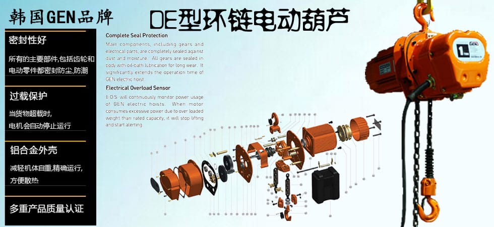 DE型進(jìn)口環(huán)鏈電動葫蘆圖