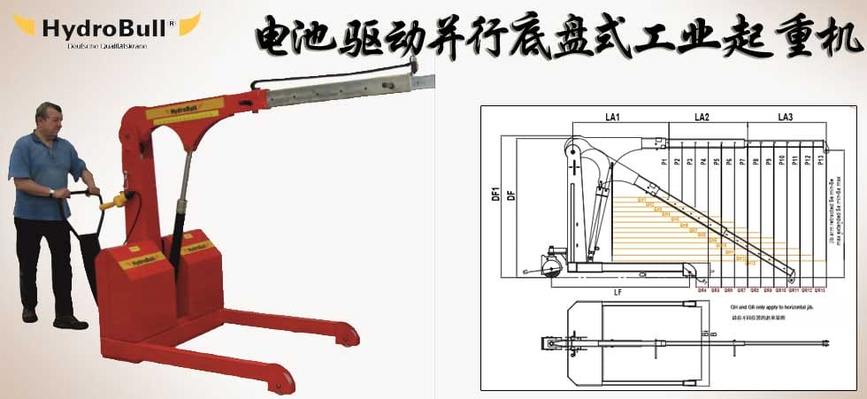 Hydrobull電池驅(qū)動并行底盤型起重機(jī)