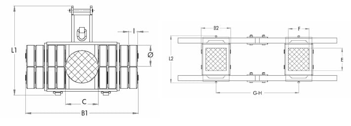 JLB_JFB20G型組合式坦克搬運車尺寸圖